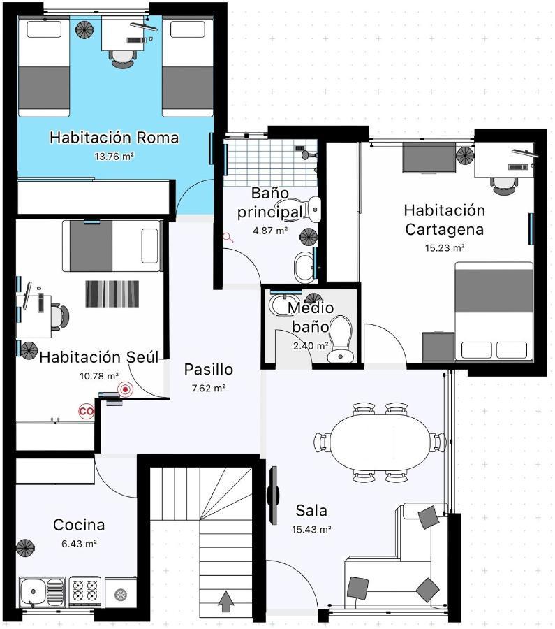Apartmán Habitacion Roma Ciudad de México Exteriér fotografie